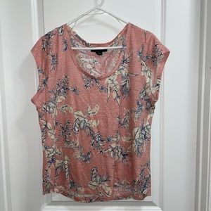 Sanctuary Brand Pink T-Shirt with flowers